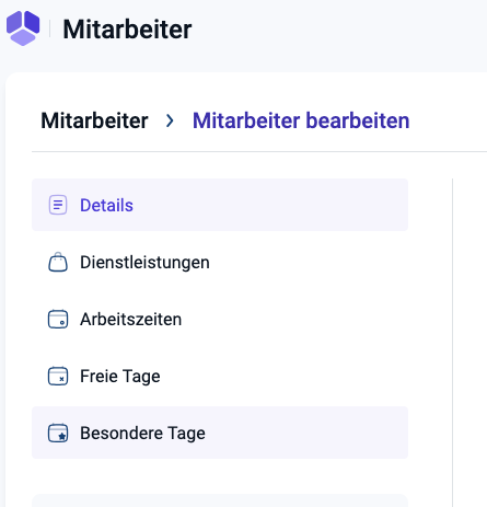 Amelia: Mitarbeiter bearbeiten